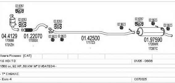 MTS C070325001271 Exhaust System